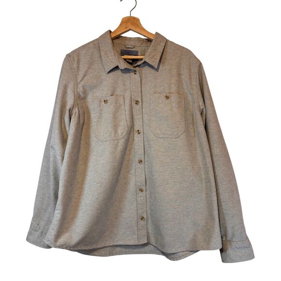 L.L. Bean Other - LL Bean Men’s XL Gray Flannel Shirt Heavyweight Chamois Cotton Button Down